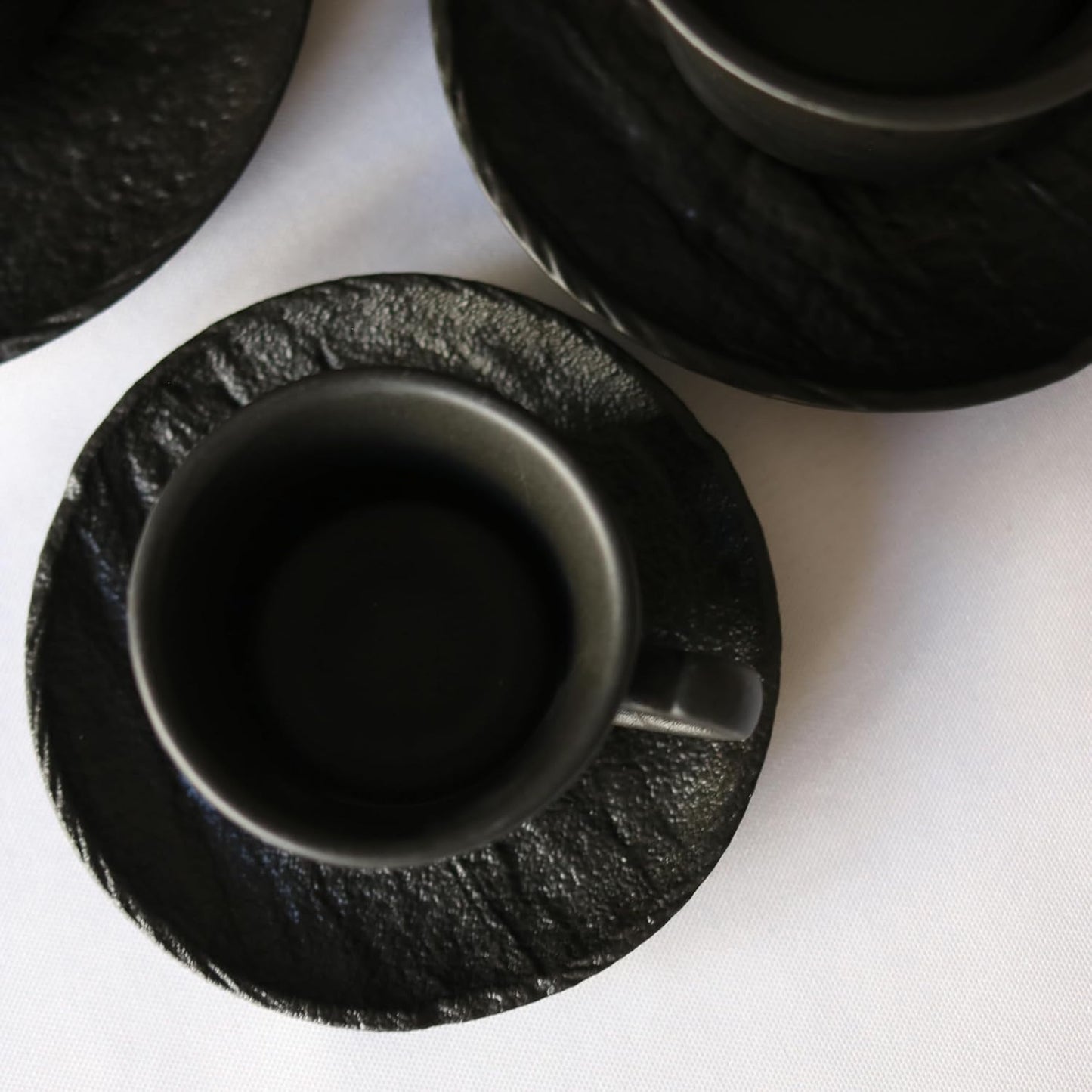 Wilmax Espressotassen mit Untertasse 2er Set Schwarz 75 ml Porzellan WL-661149/AB2