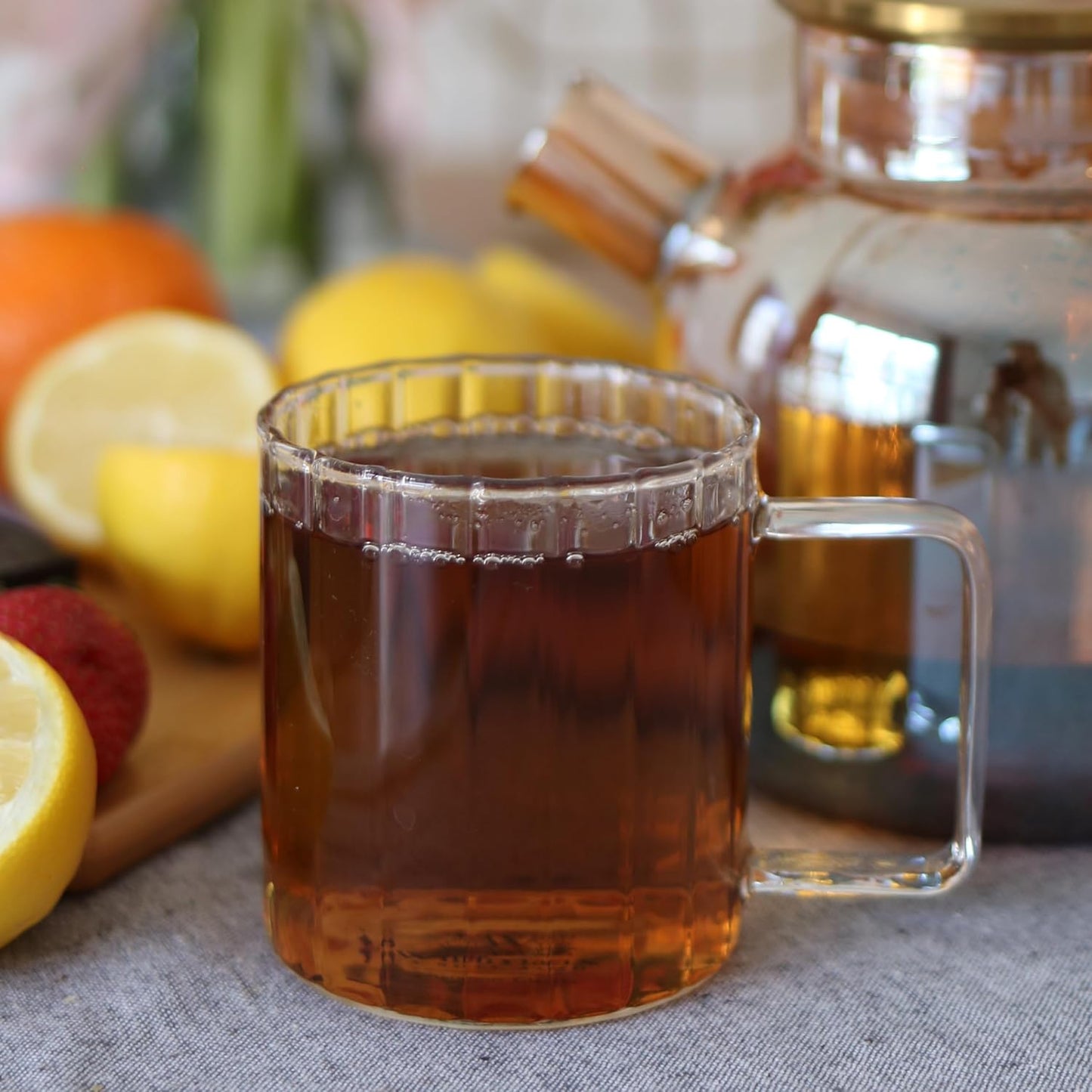 Wilmax Glas mit Henkel, 550 ml, 6er Set, WL-888618/A6