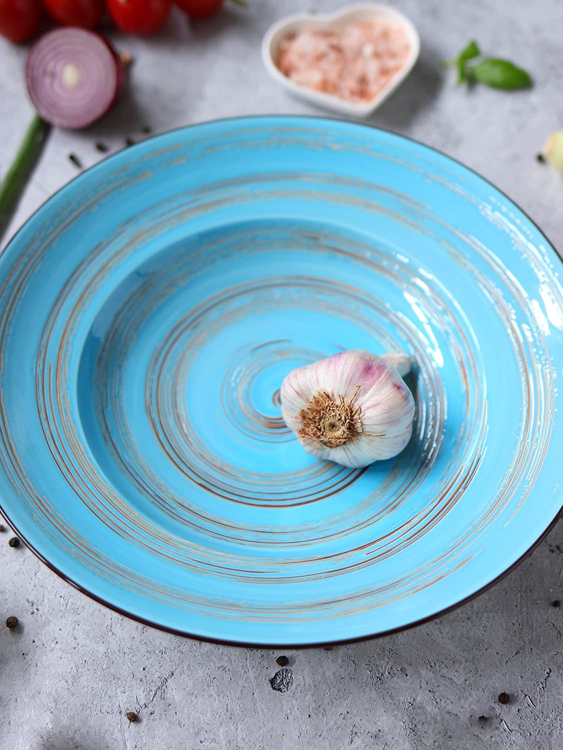 Wilmax Deep Porcelain Plate Blue 25.5 cm 2 pcs. WL-669627/A2