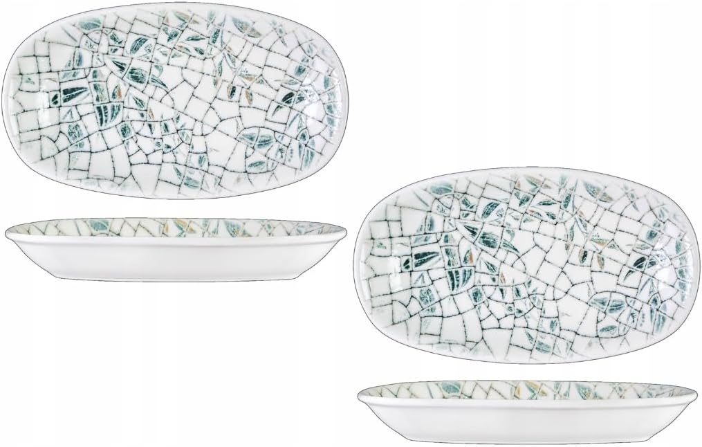 Wilmax England Serveerschaal Porselein 20x11 cm - Set van 2