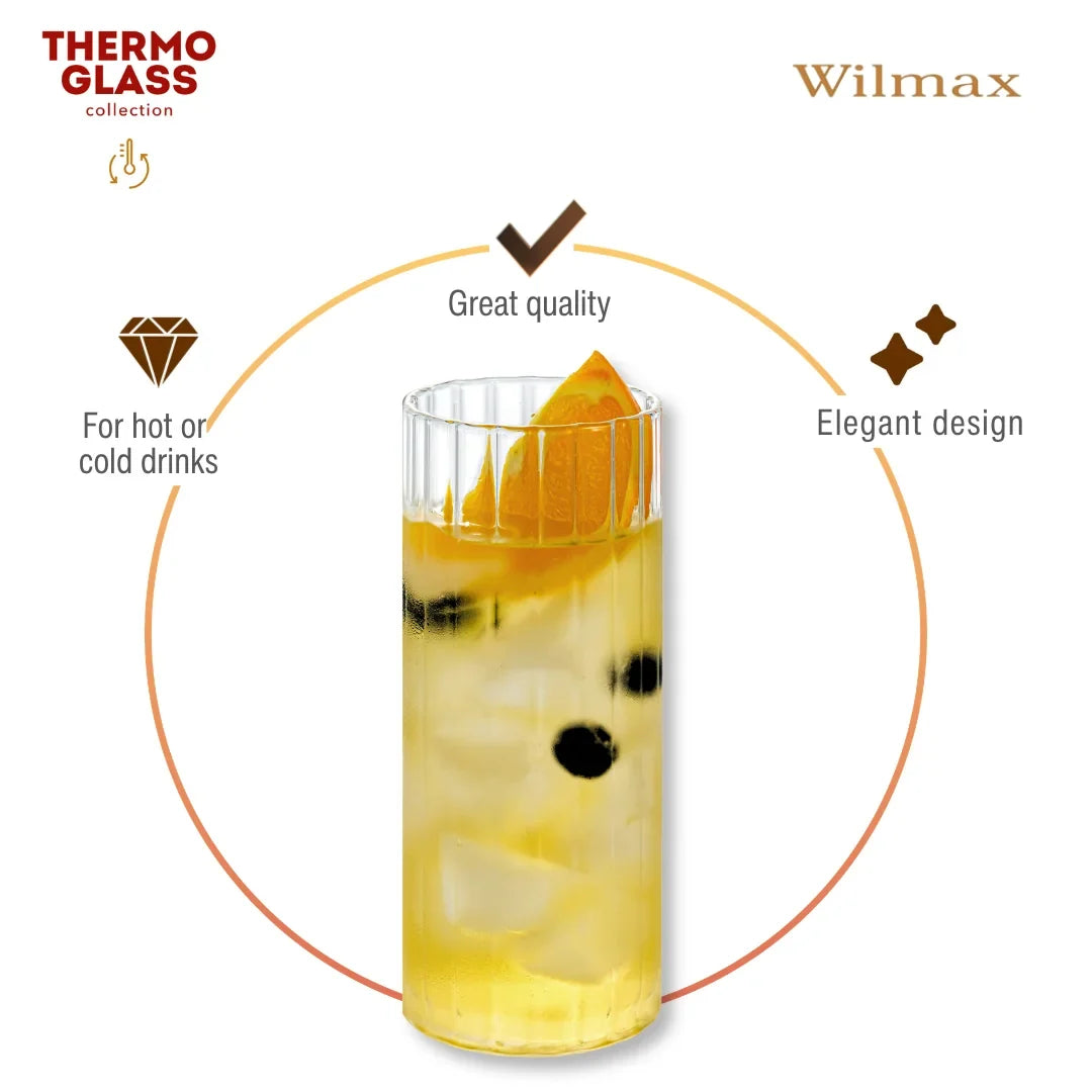 Wilmax Glas 350 ml Borosilicaatglas Transparant