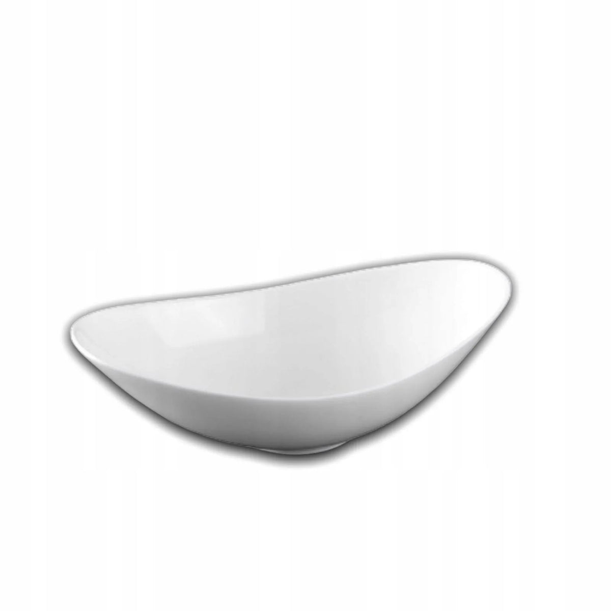 Wilmax England Schaal 30.5x16.5x8 cm van porselein, Wit