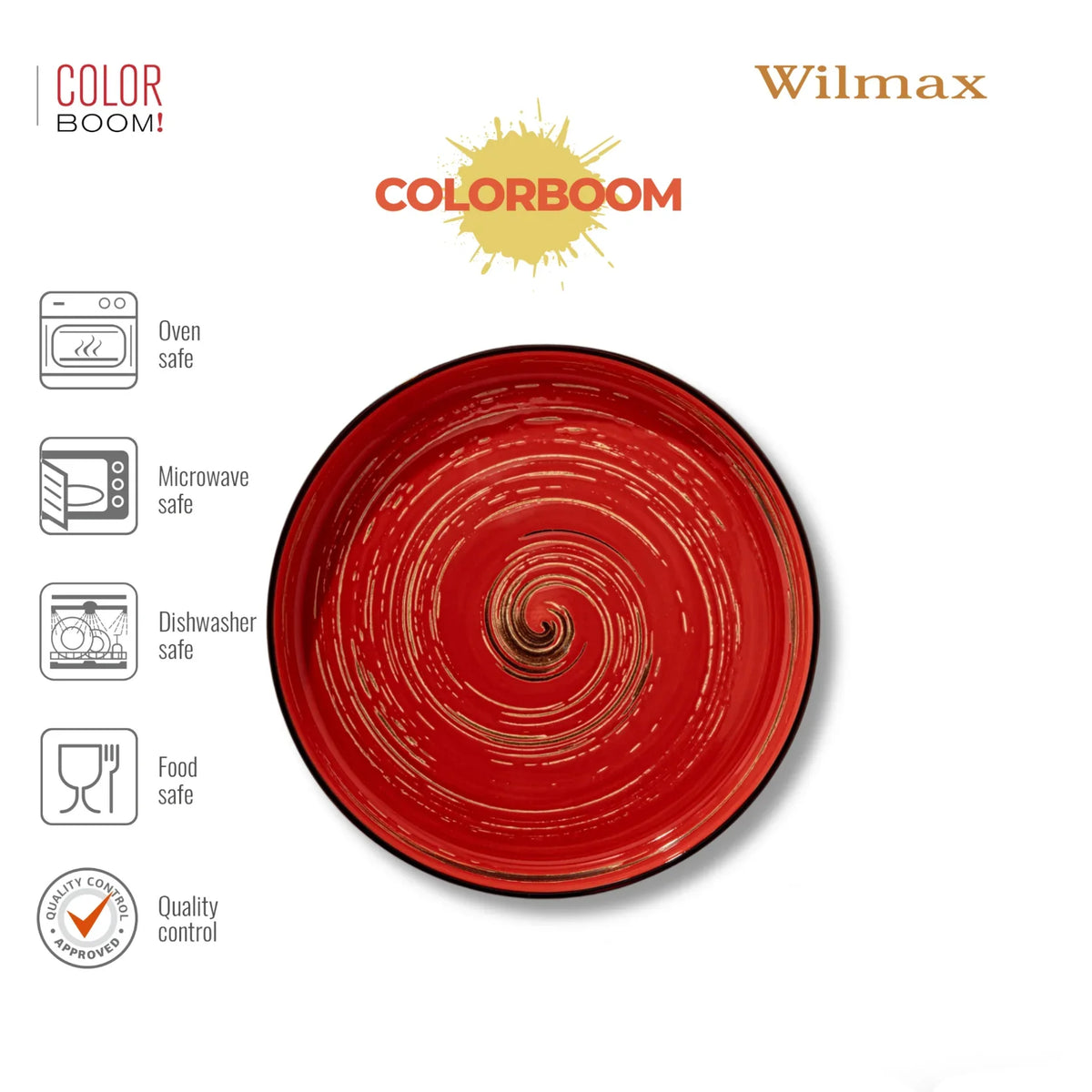 Wilmax England Bord 28 cm Rood Porselein