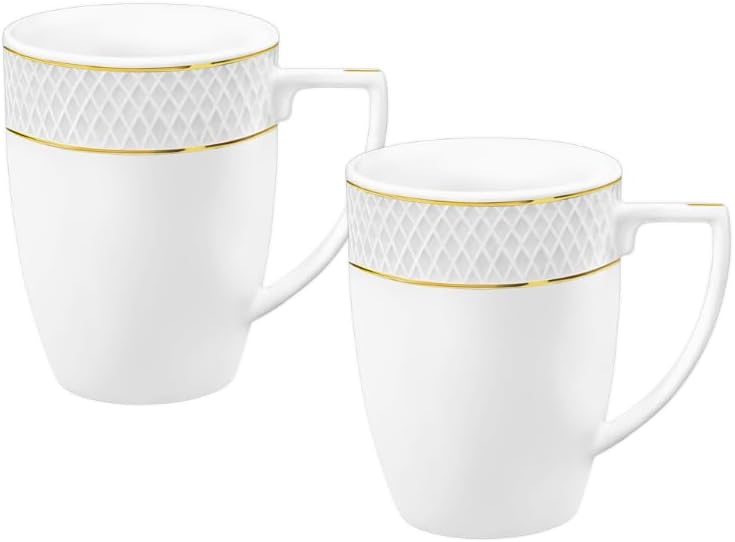 Wilmax England Beker Wit Goudrand 320 ml (Set van 2)