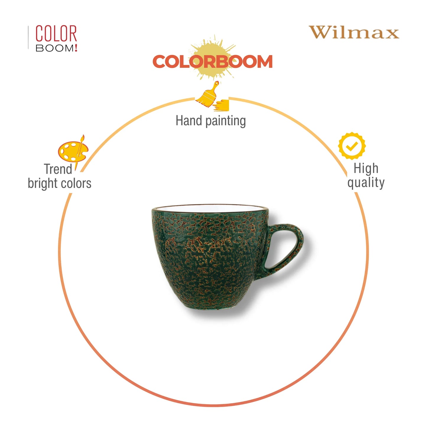 Wilmax England Kopje 75 ml Groen Porselein