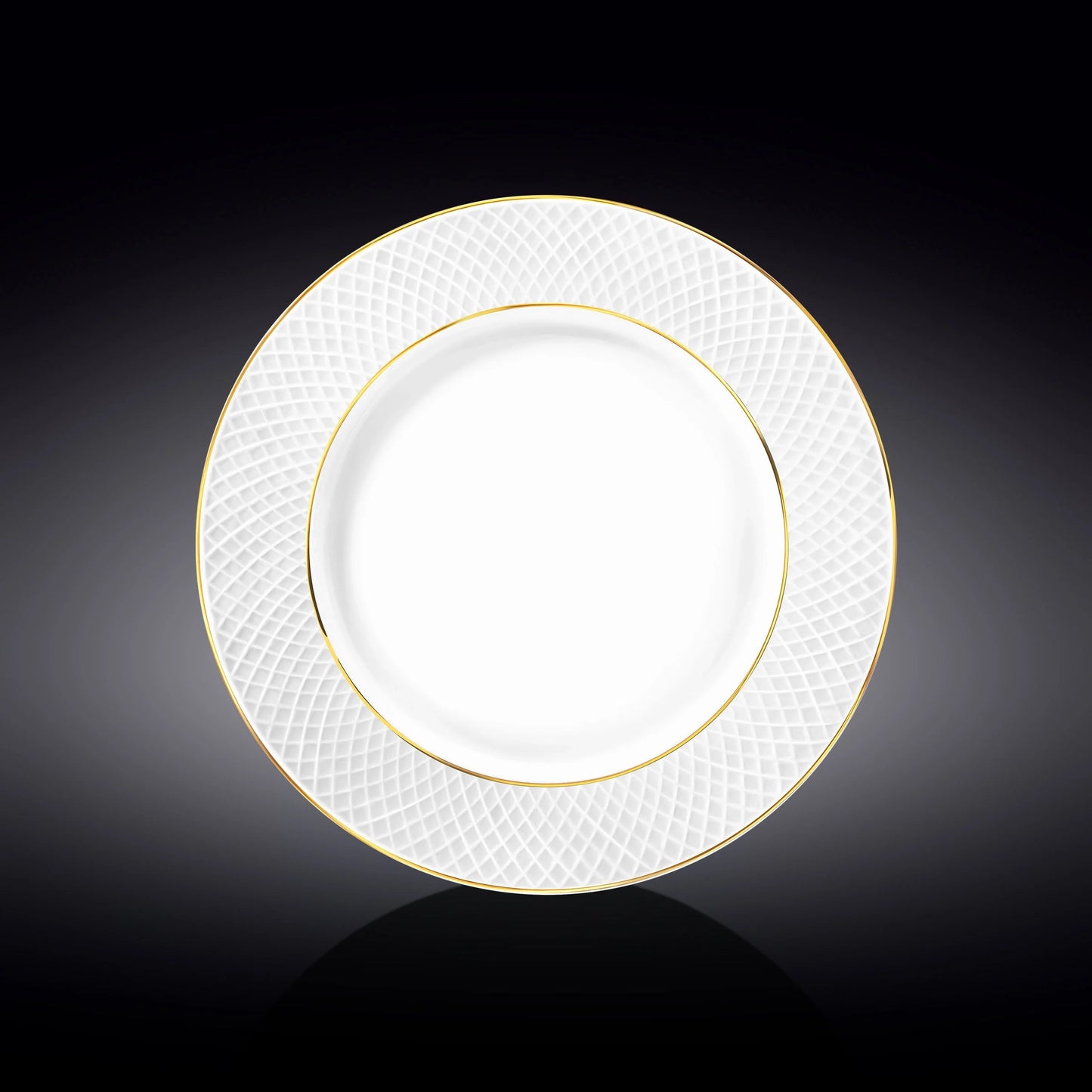 Wilmax Dinerbord 28 cm Wit Porselein Goudlijnen