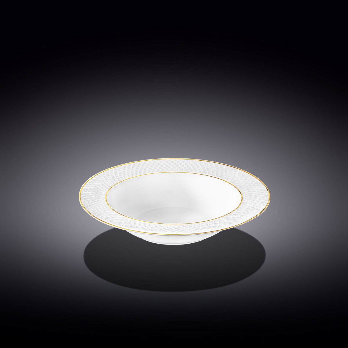 Wilmax Dieper Bord 22,5 cm Wit Porselein Gouden Rand
