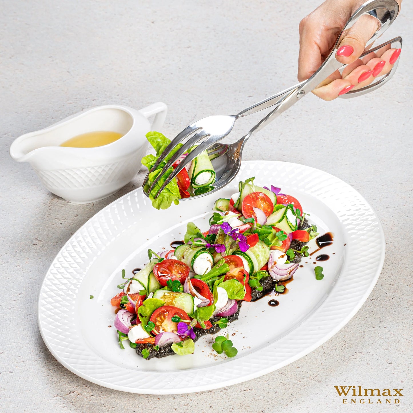 Wilmax Ovaler Servierteller 35 x 25 cm Porzellan WL-880103/A