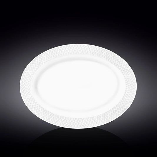 Wilmax Serveerblad ovaal 35x25 cm Wit Porselein WL-880103/1C