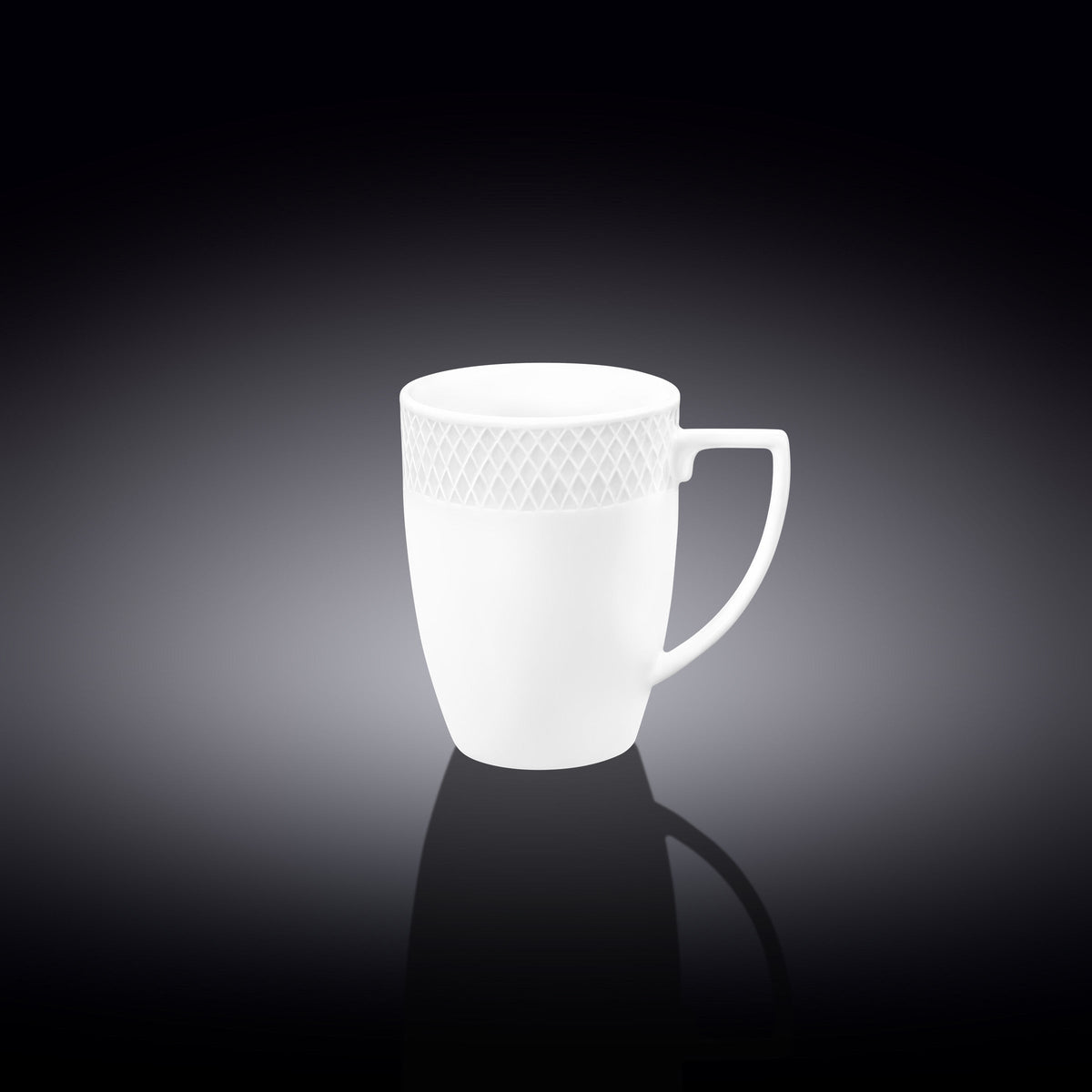 Wilmax Mok 350 ml Wit Porselein 2-delige set