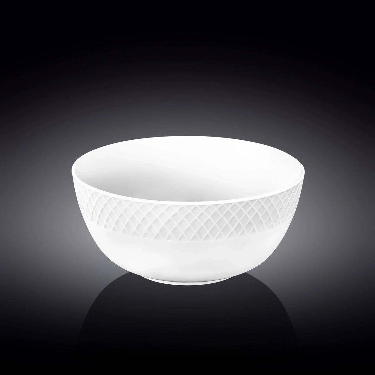 Wilmax Porselein Schaal 20cm 1850ml Diamond wit - voorkant