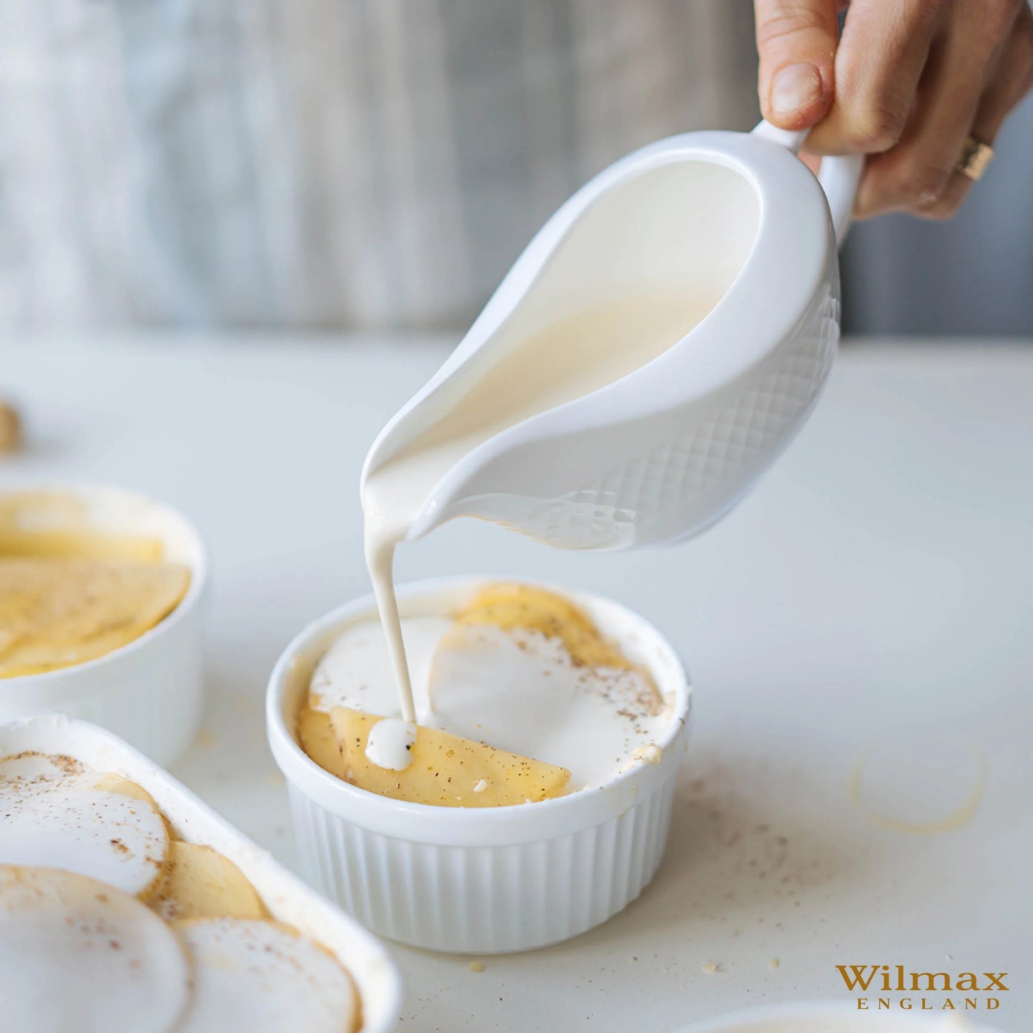 Wilmax Ramekin Set – 3-teilig – Backofenfeste Schalen – Weiß – WL-996122/3C