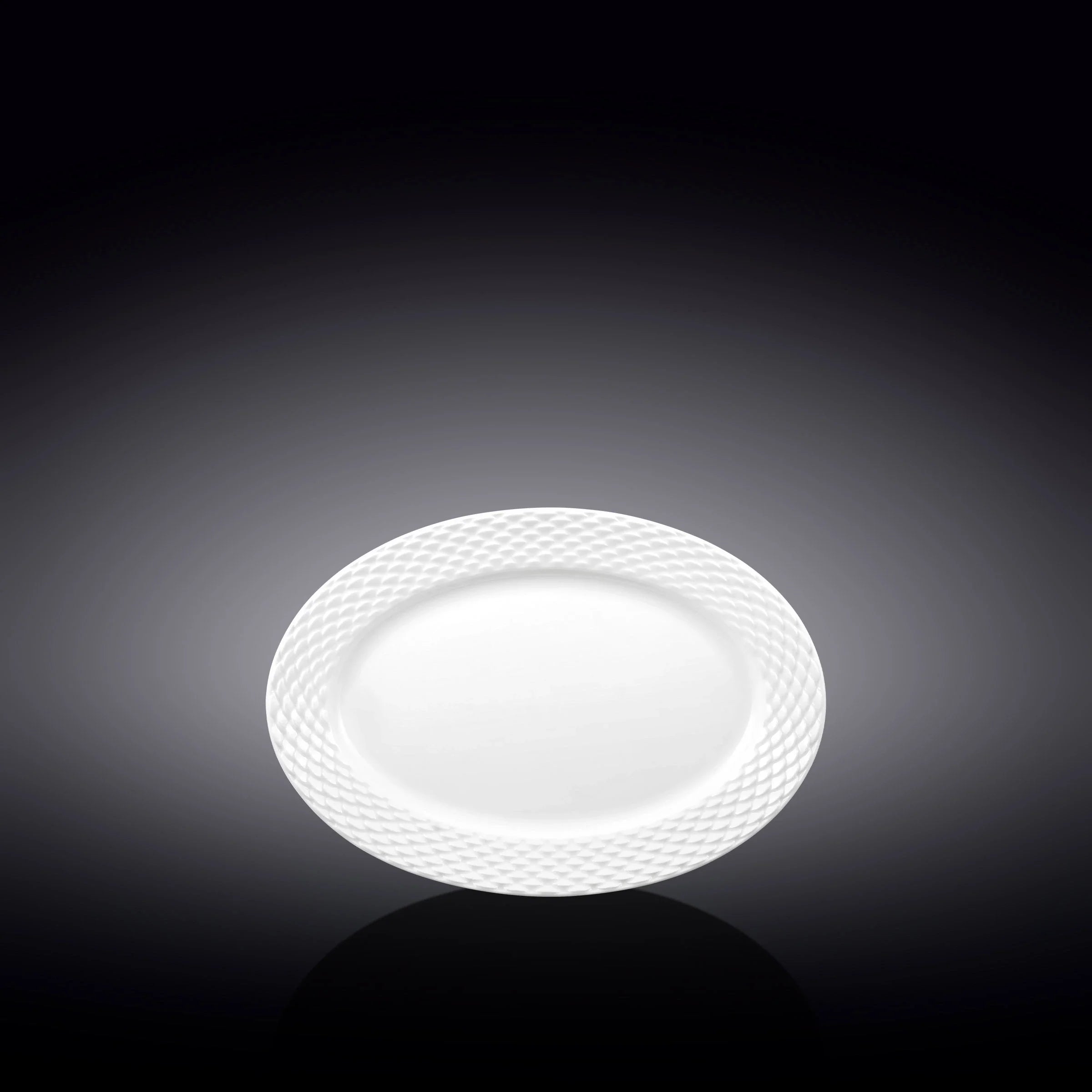 Wilmax Serveerplaat Ovaal Wit Porselein Diamond