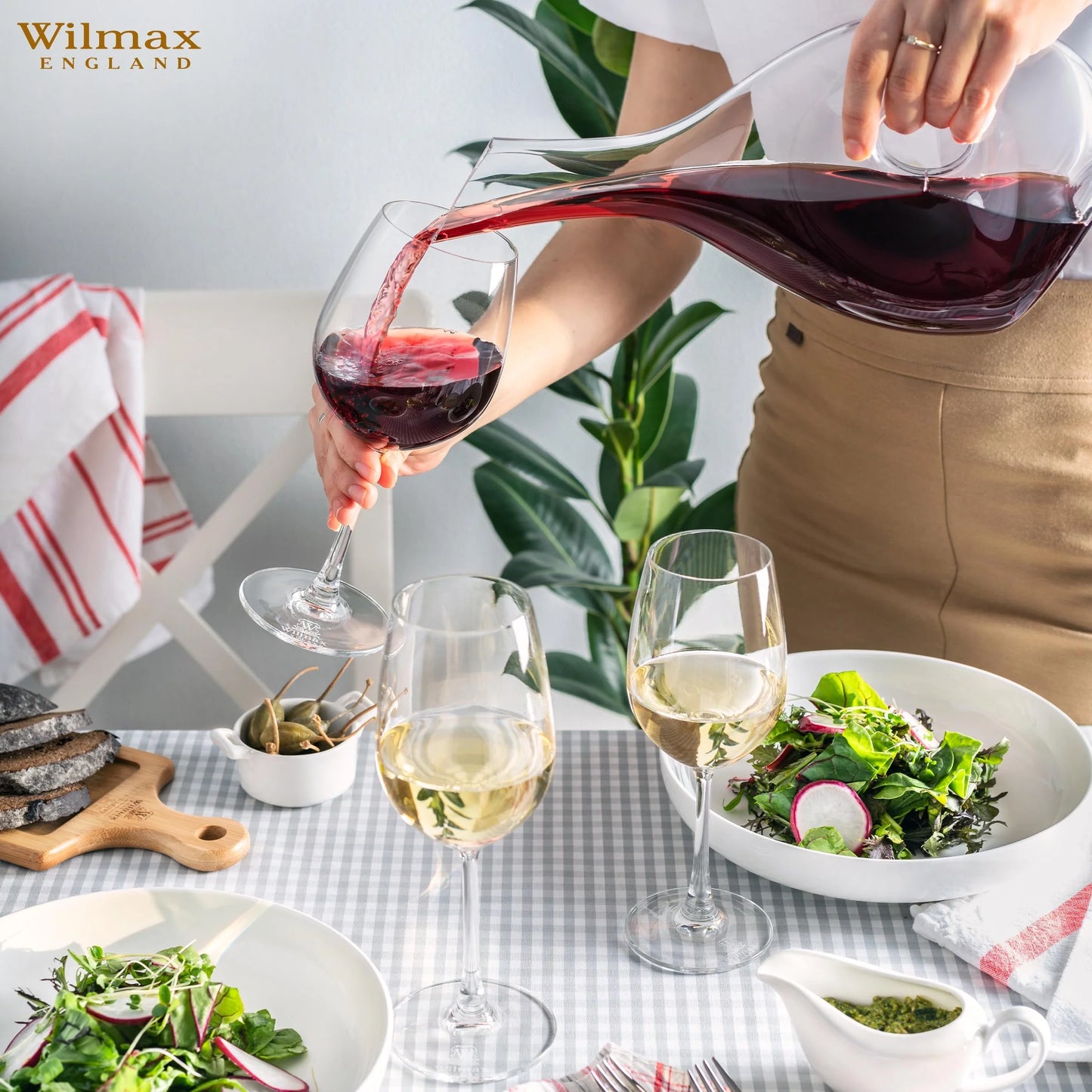 Wilmax Decanter 1000 ml aus kristallinem Glas WL-888341/1C