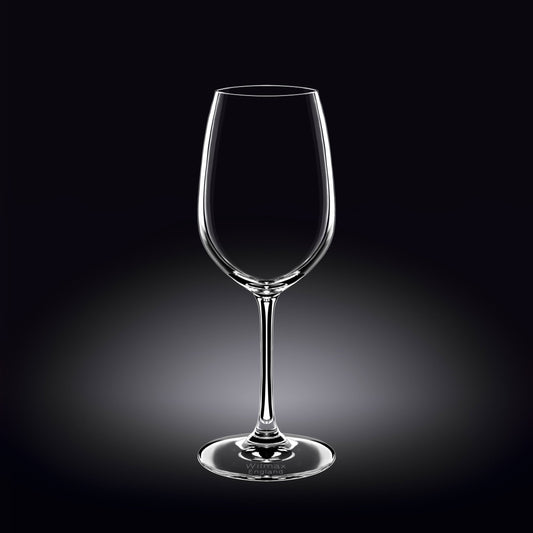 Wilmax Crystal Glass Wine Glasses Transparent 420 ml (Set of 6)