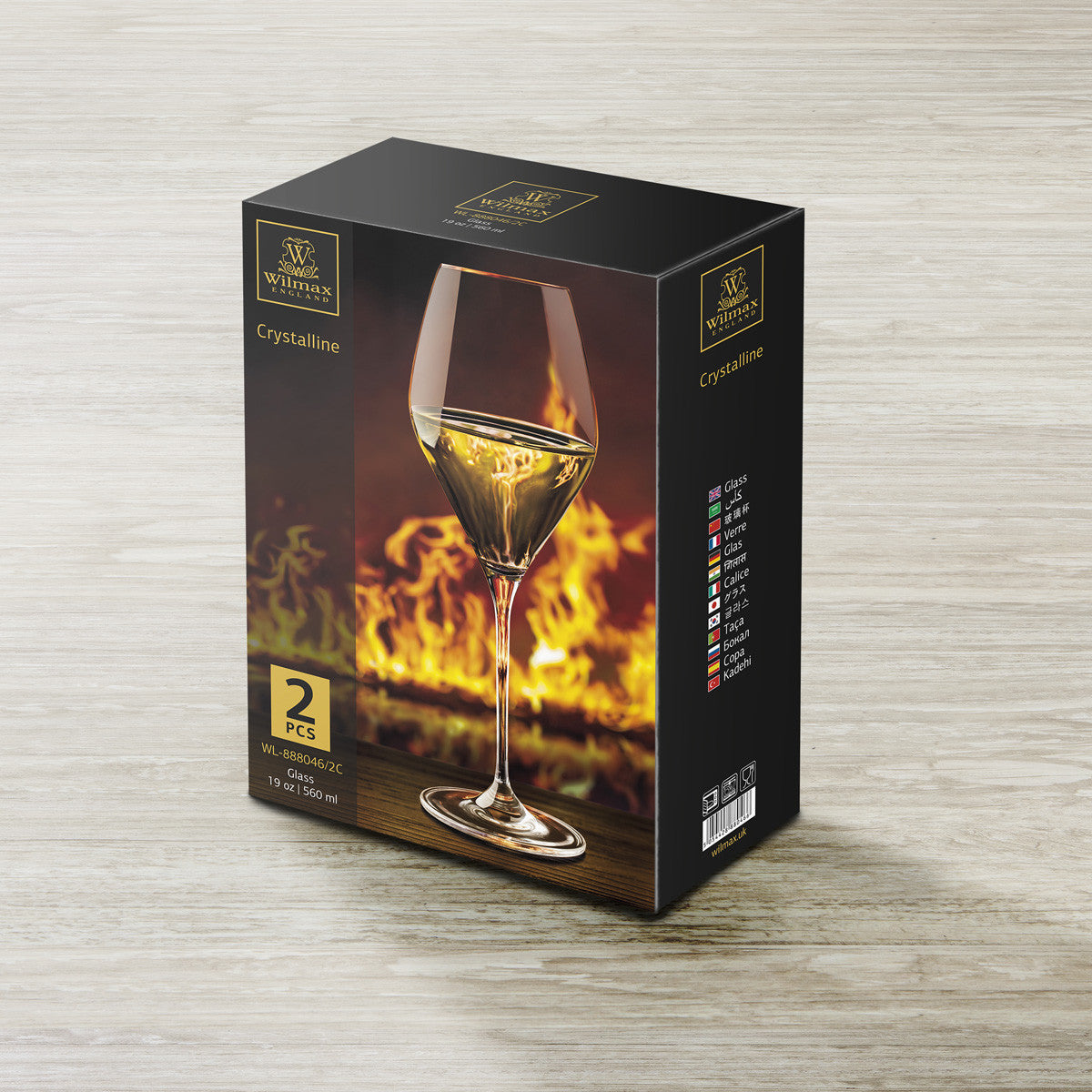 Wilmax England Wijnglas Conisch 560ml Kristalglas Set van 2