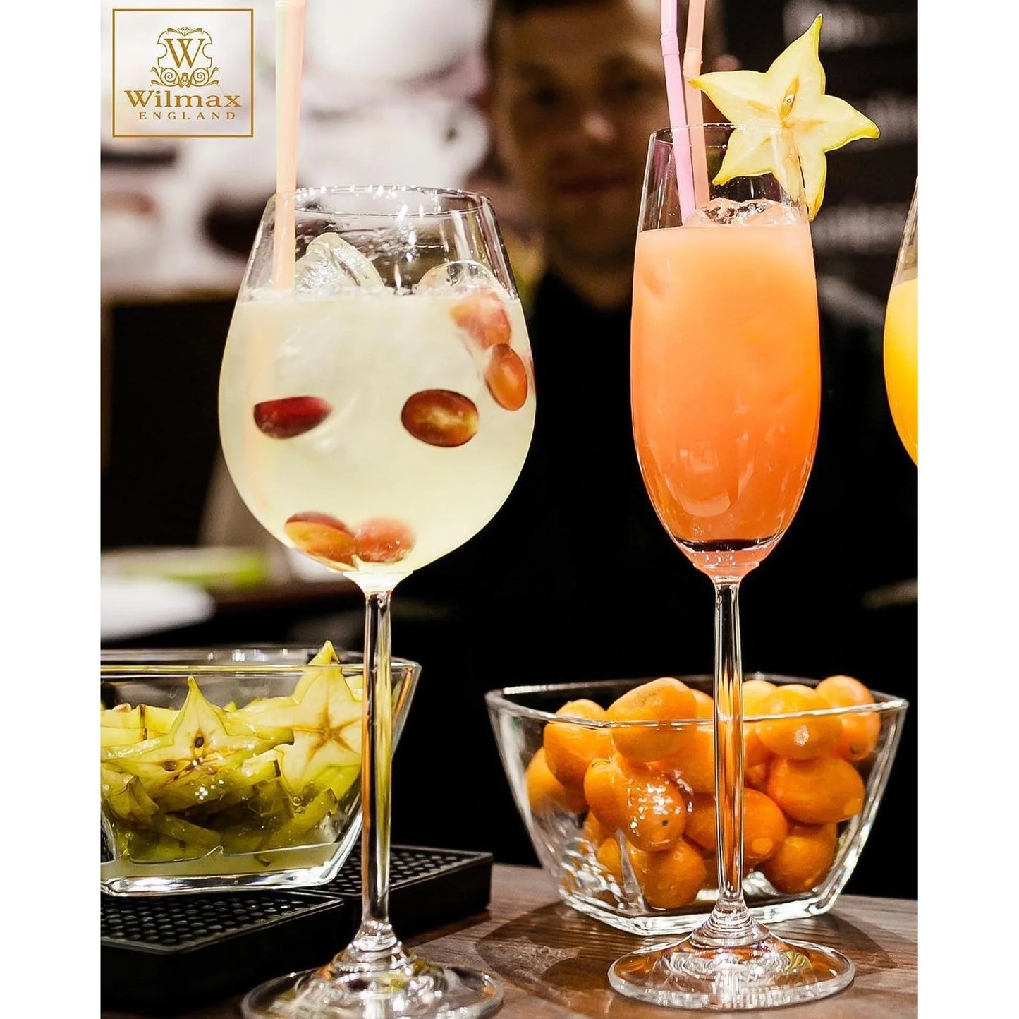 Wilmax Champagnerflöten Set 2-teilig, 260 ml, Kristallin WL-888048/2C