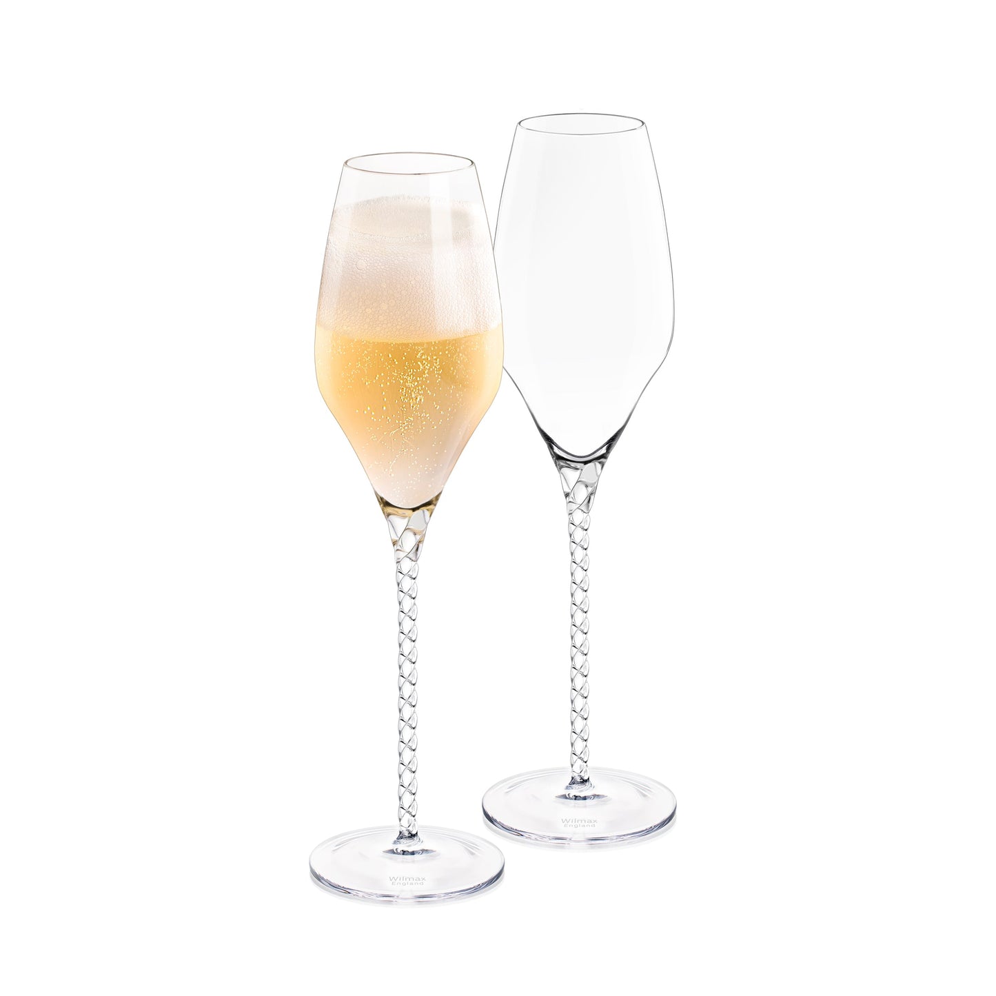 Wilmax England Champagne Flute Crystal Glass 300ml Set of 2