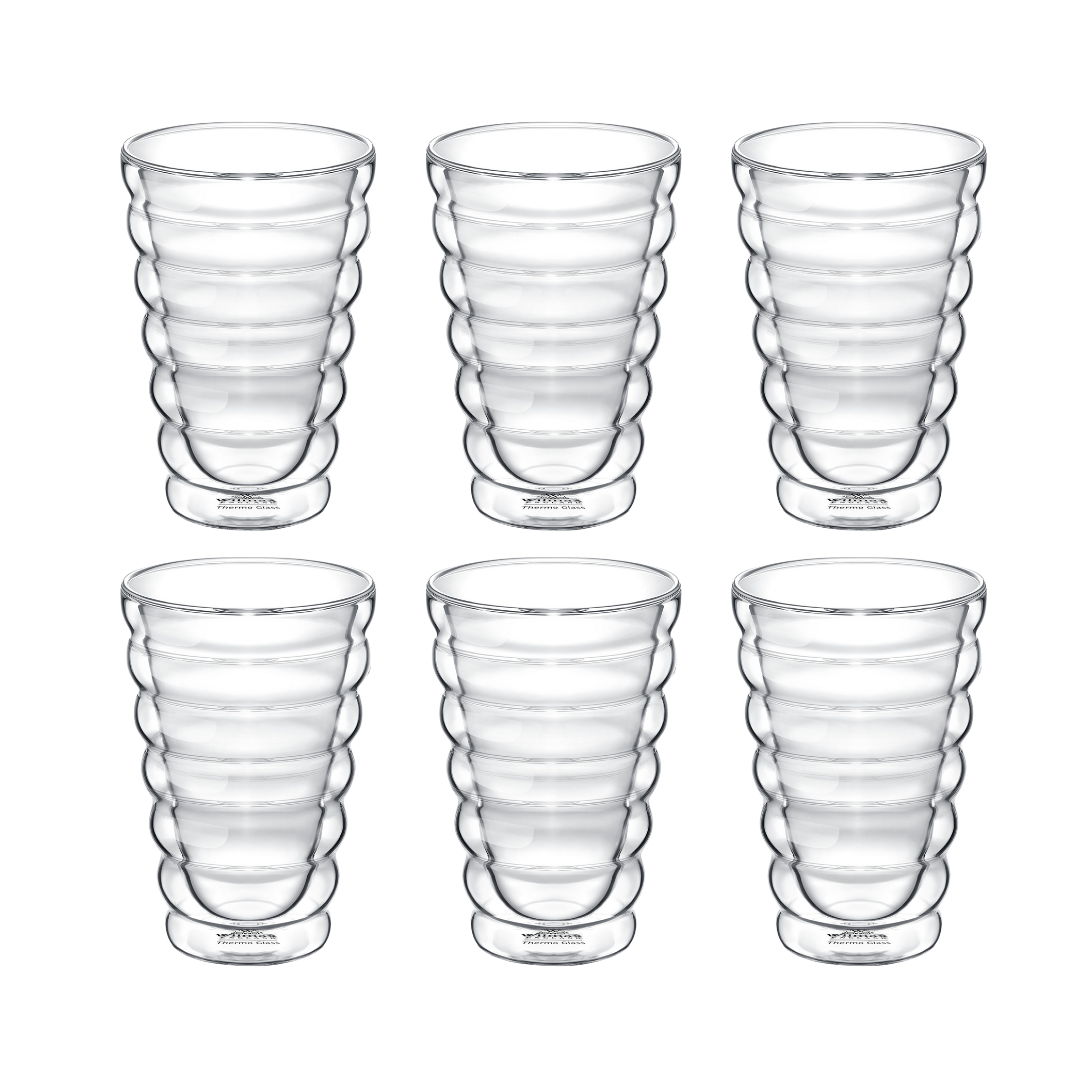 Wilmax Glas mit Doppelwand, 300 ml, 6er Set, WL-888417/A6