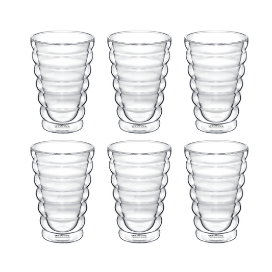 Wilmax Glas mit Doppelwand, 300 ml, 6er Set, WL-888417/A6