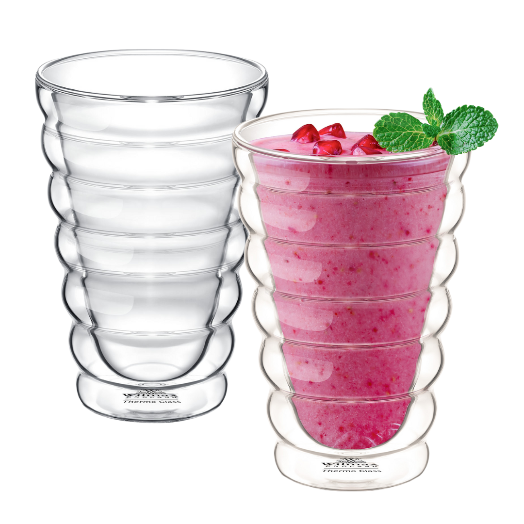Wilmax Glas mit Doppelwand, 400 ml, 6er Set, WL-888418/A6