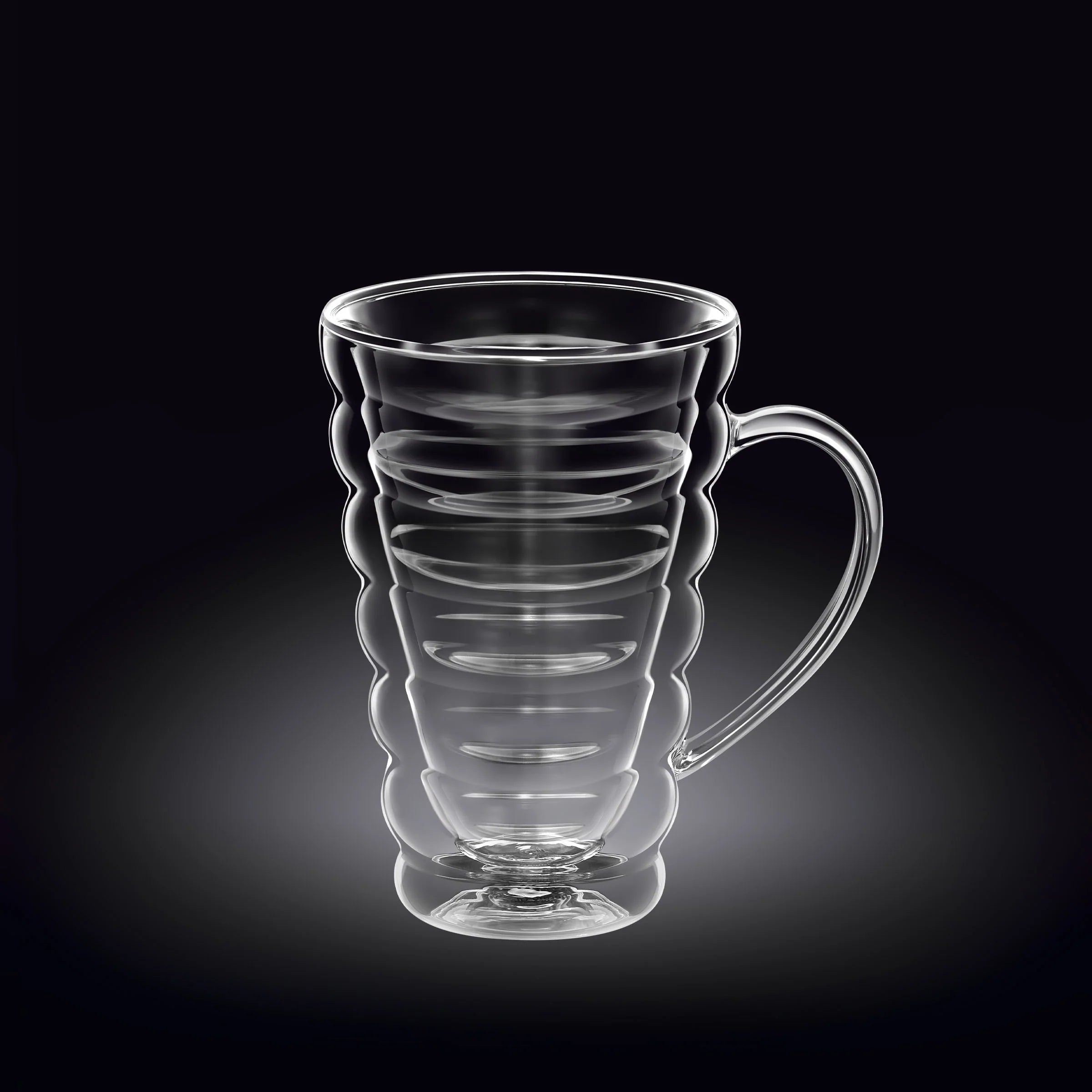 Wilmax Doppelwandiger Thermoglas-Becher, 300 ml, WL-888424/A