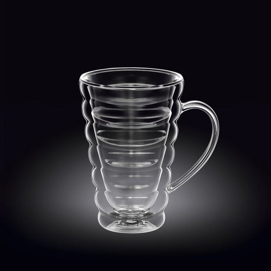 Wilmax Doppelwandiger Thermoglas-Becher, 300 ml, WL-888424/A