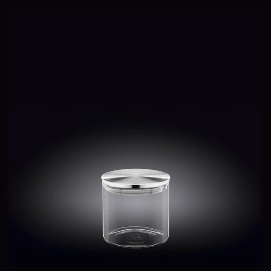 Wilmax Voorraadpot 600 ml met RVS Deksel - Transparant
