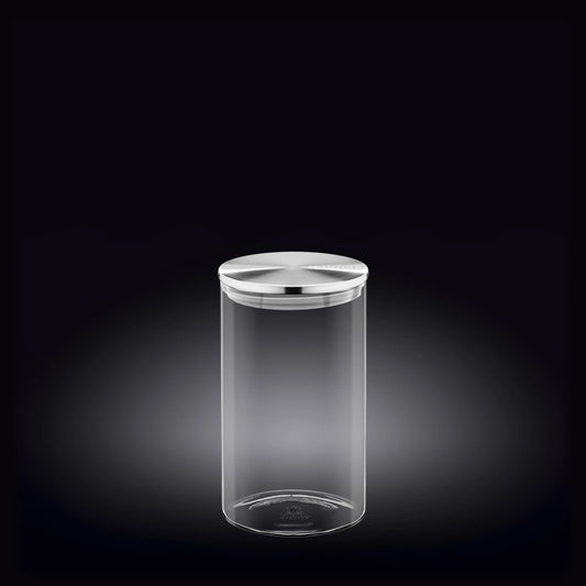 Wilmax Vorratsglas Borosilikatglas 1100 ml mit Edelstahldeckel WL-888515/A
