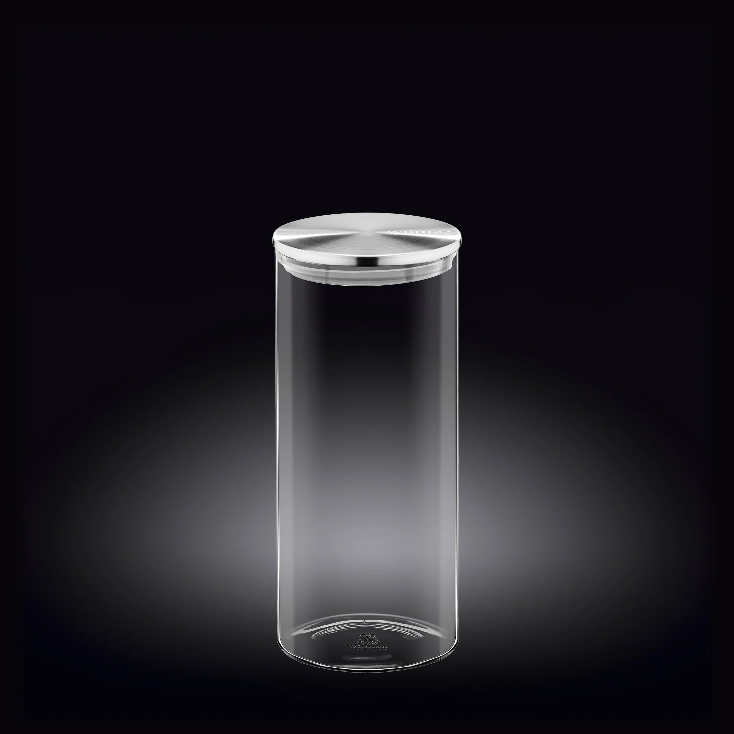 Wilmax Glasbehälter mit Deckel 1500 ml aus Borosilikatglas, 2er Set WL-888517/A2