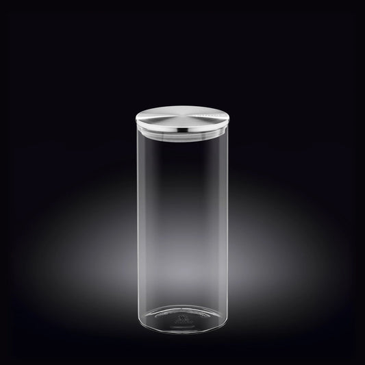 Wilmax Glasbehälter mit Deckel 1500 ml aus Borosilikatglas, 2er Set WL-888517/A2