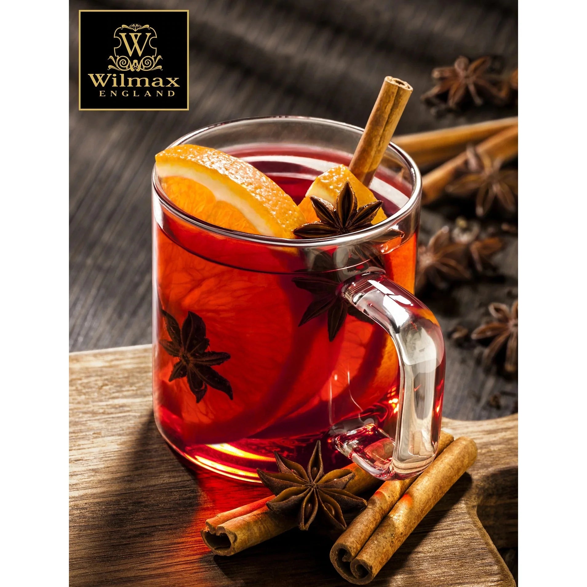 Wilmax Borosilicatglas Kaffeetasse, 400 ml, clear, mundgeblasen WL-888607/A