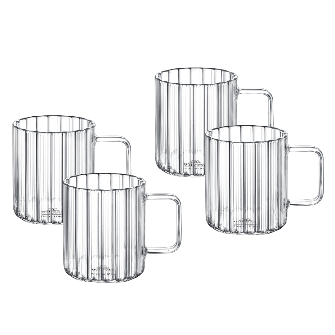 Wilmax Rillenbecher, 150 ml, 6er Set, WL-888613/A6