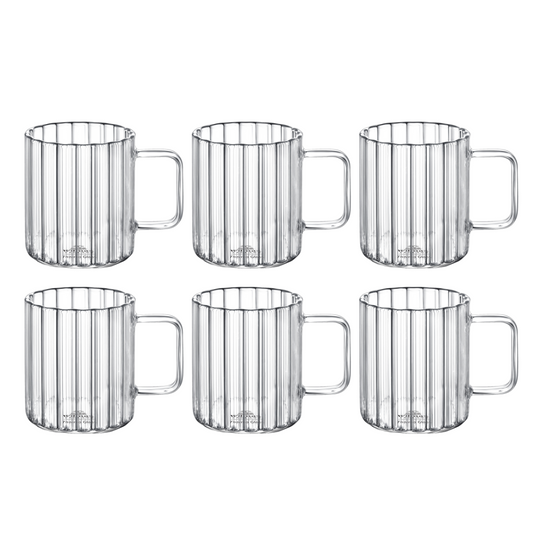Wilmax Ribbed Thermal Glass 150 ml 6 pcs WL-888613/A6