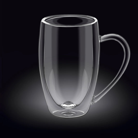 Wilmax Dubbelwandige Glazen Beker 500 ml 6-delige Set WL-888742/A6