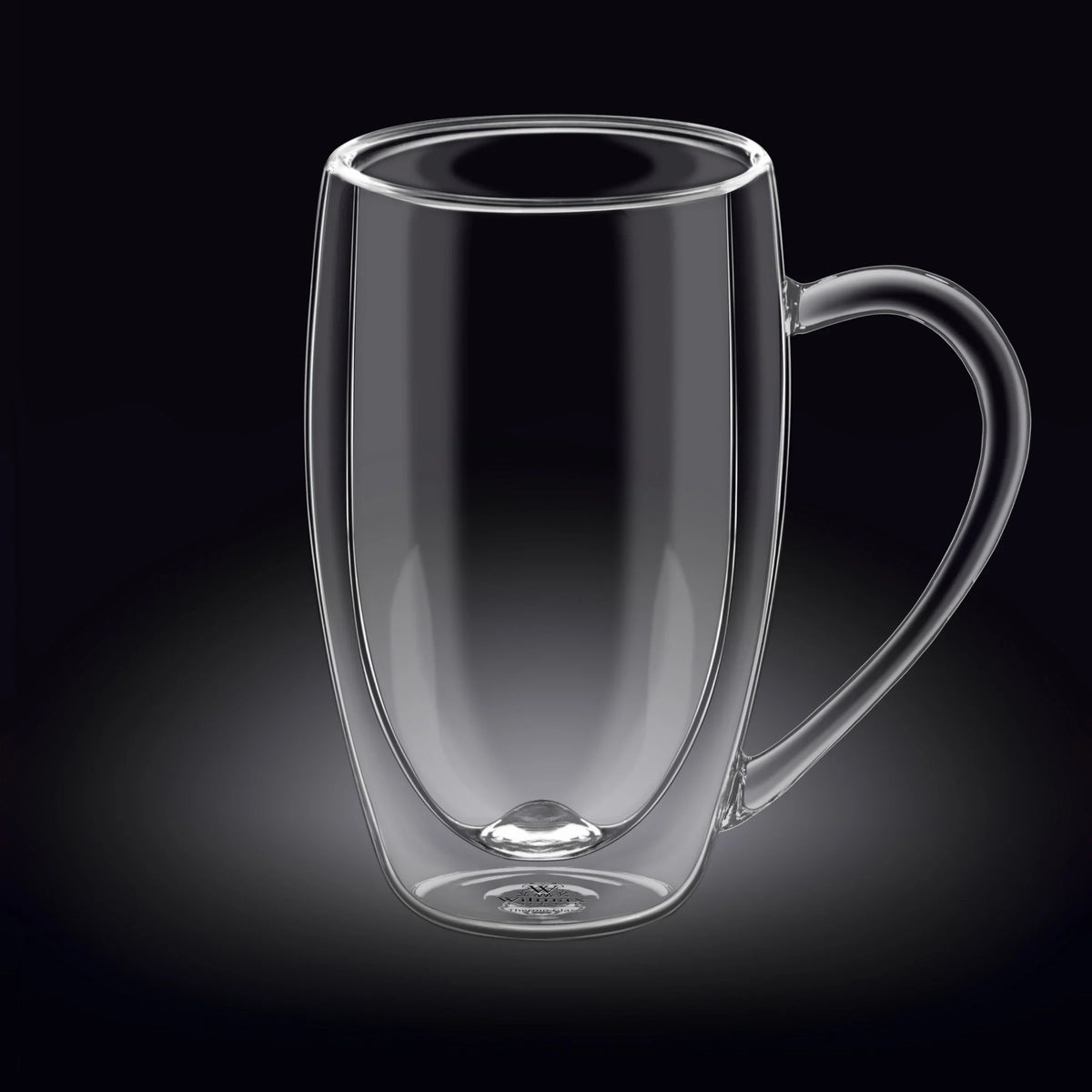 Wilmax Dubbelwandige Glazen Beker 500 ml Set van 4 A4