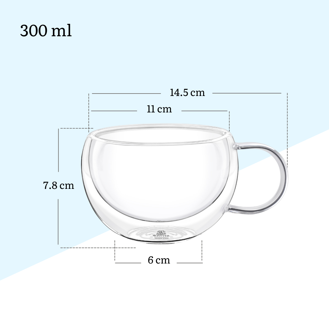 Wilmax Doppelwandiger Becher 300 ml hitzebeständig WL-888769/A