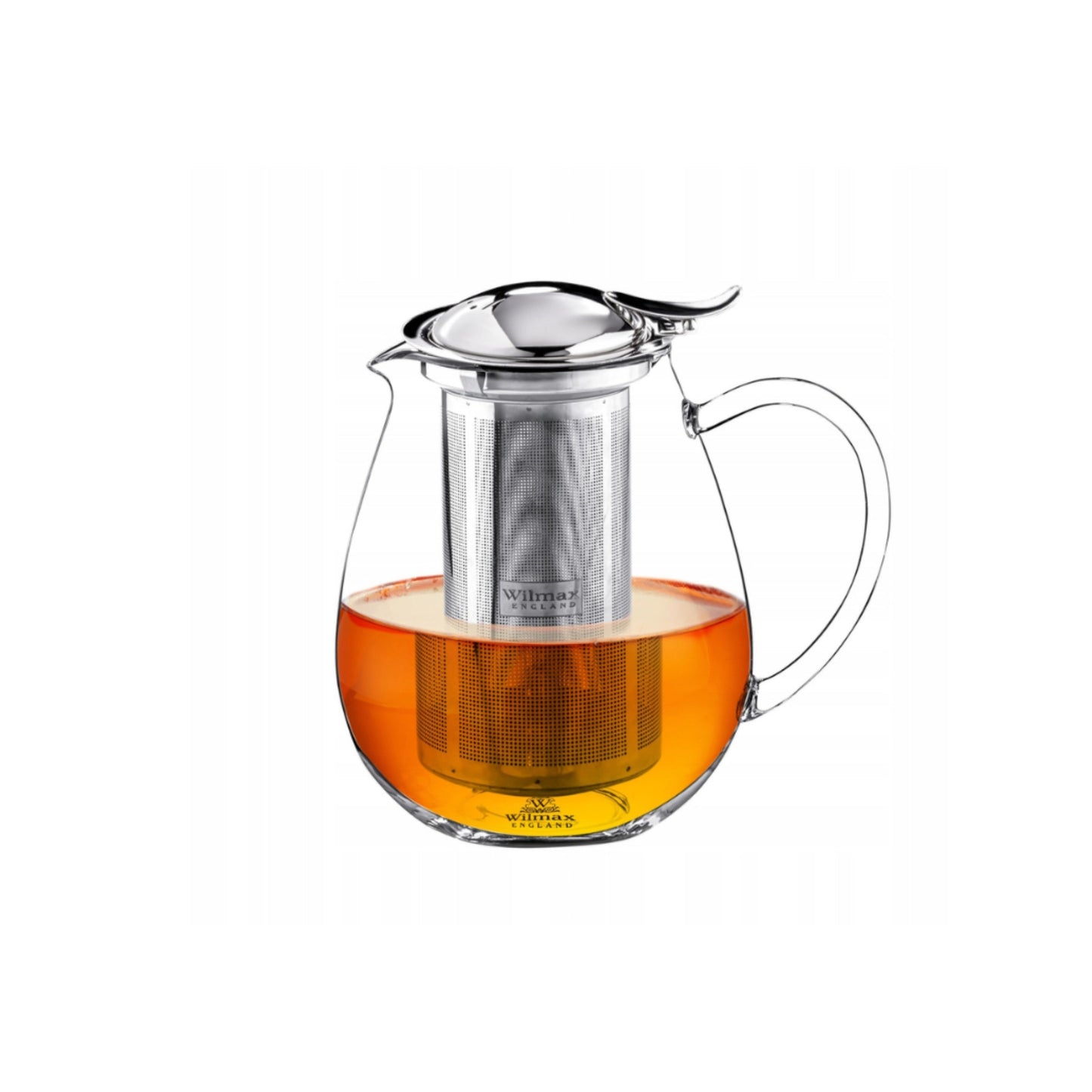 Wilmax Theepot 1300ml Borosilicaatglas RVS Filter WL-888803/A