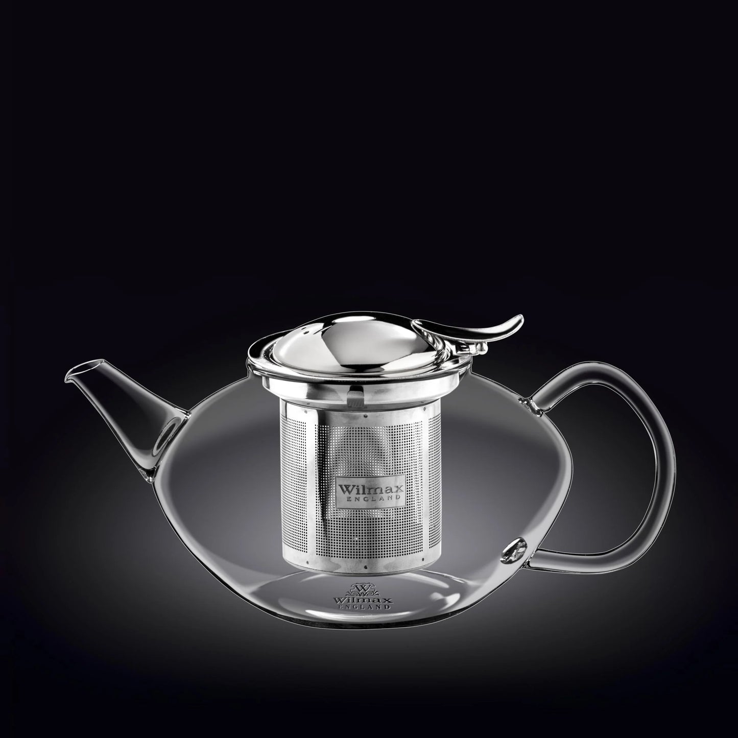 Wilmax England Theepot Borosilicaatglas 1050ml RVS filter