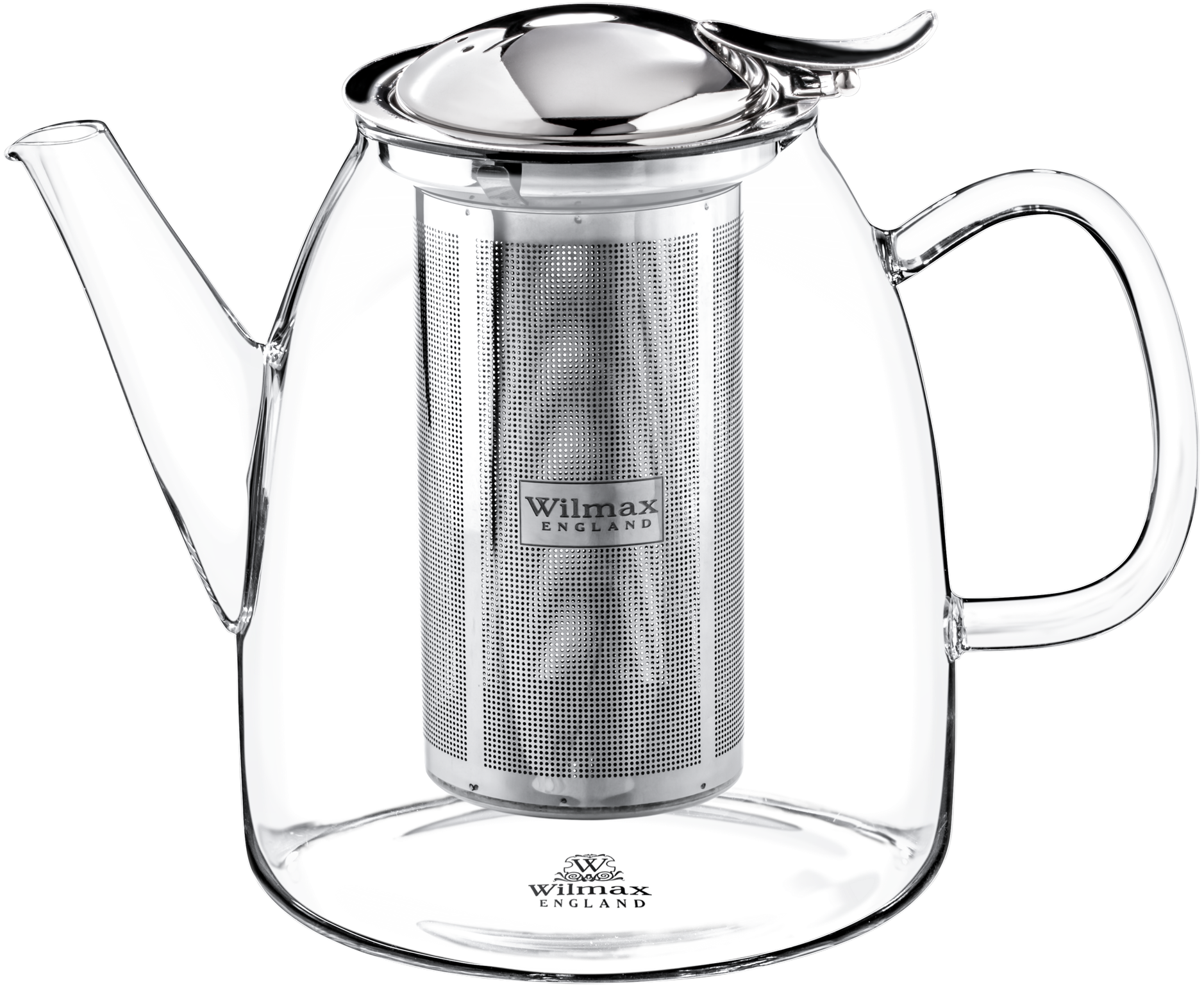 Wilmax England Theepot 600ml Borosilicaatglas RVS filter