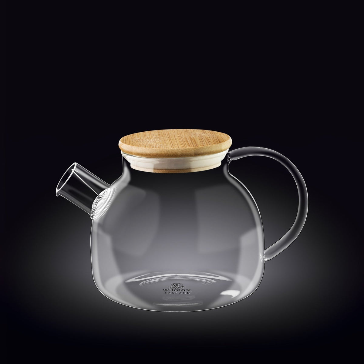 Wilmax England Theepot 950ml Thermoglas Veervilter Bamboe