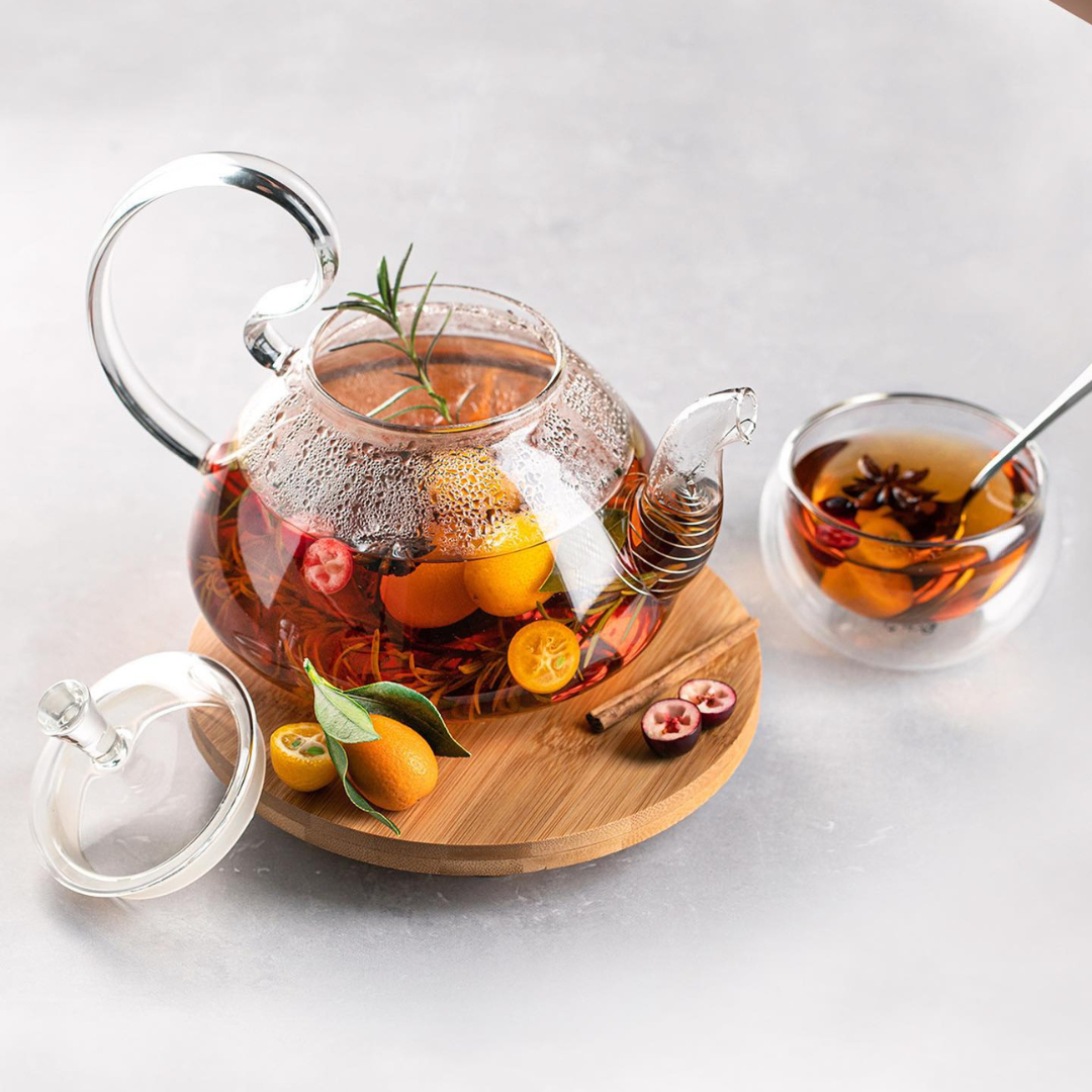 Wilmax Theepot 800 ml Borosilicaatglas met Veerfilter WL-888817/A