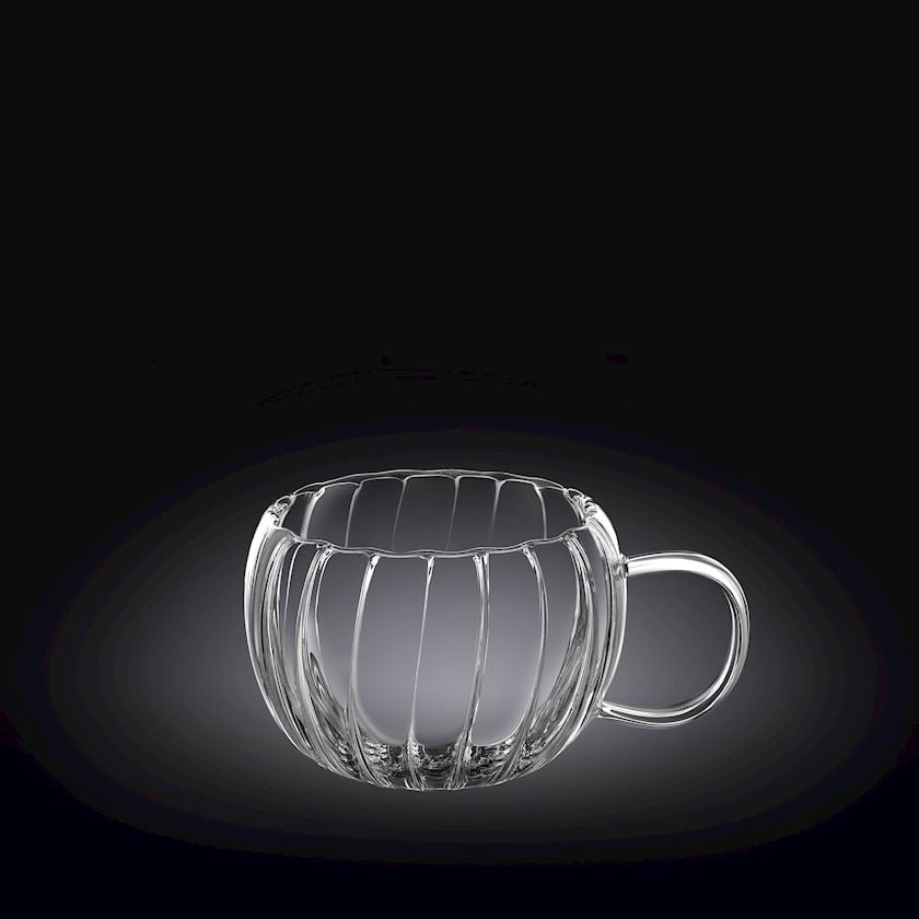 Wilmax Doppelwandiger Thermoglas-Becher, 300 ml, WL-888411/A