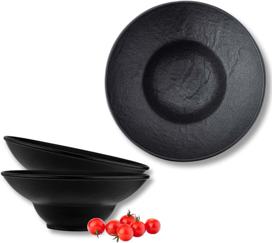 Wilmax Diep bord 22,5 cm 2-delige set SlateStone Zwart