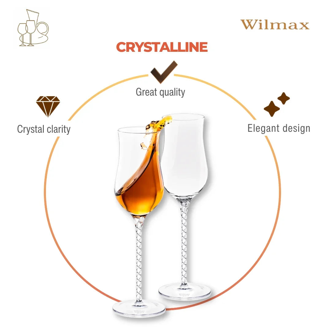 Wilmax Sherryglas 130 ml Kristalglas 2 stuks