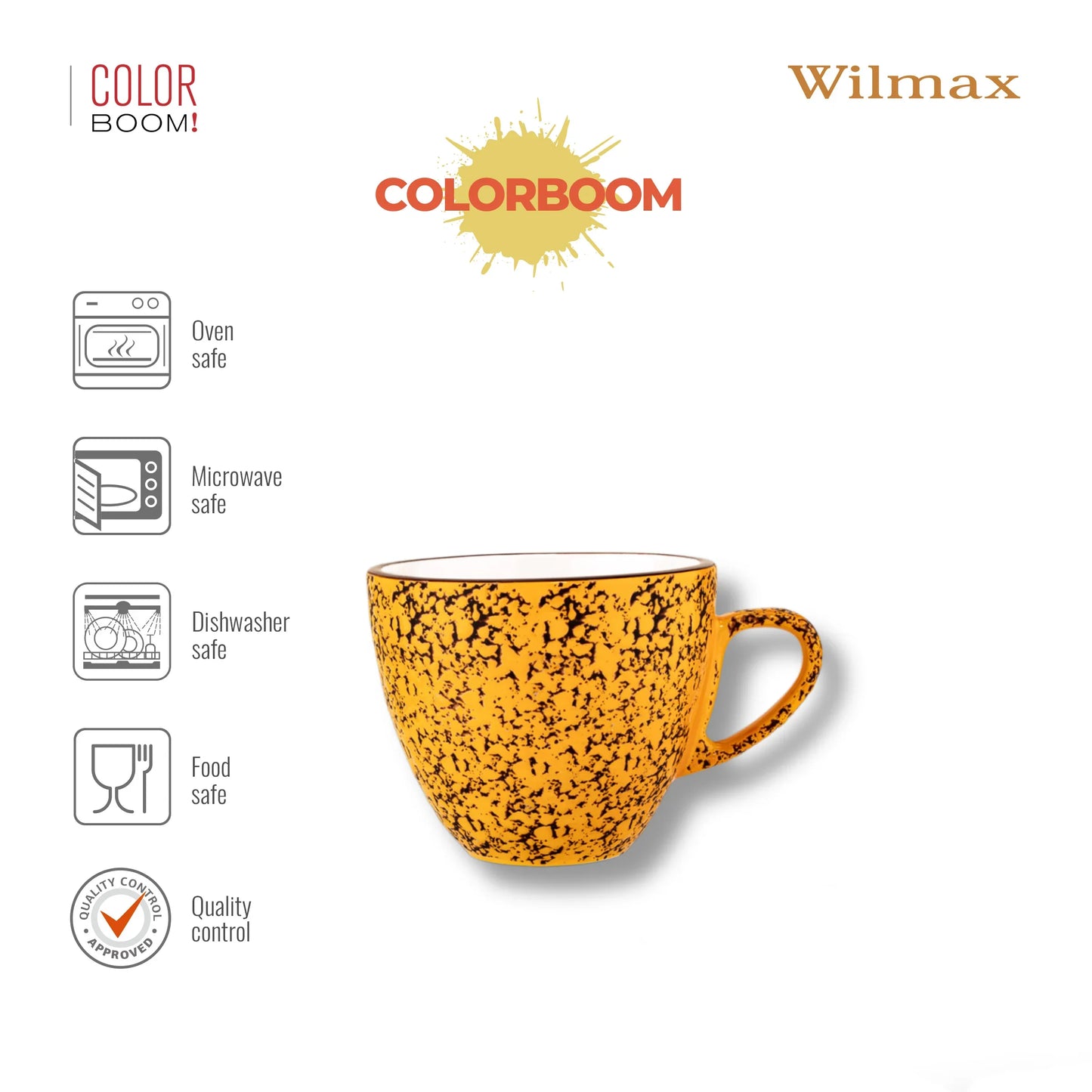 Wilmax England Kopje 300ml Geel Porselein