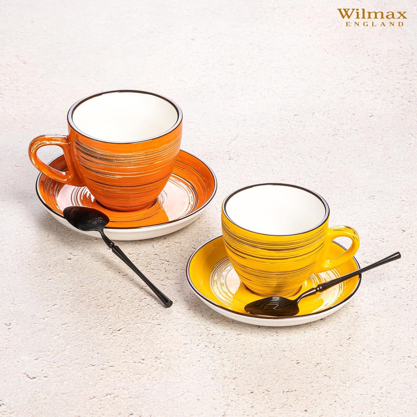Wilmax Kaffeetasse, 300 ml, Gelb, Porzellan, WL-669436/A