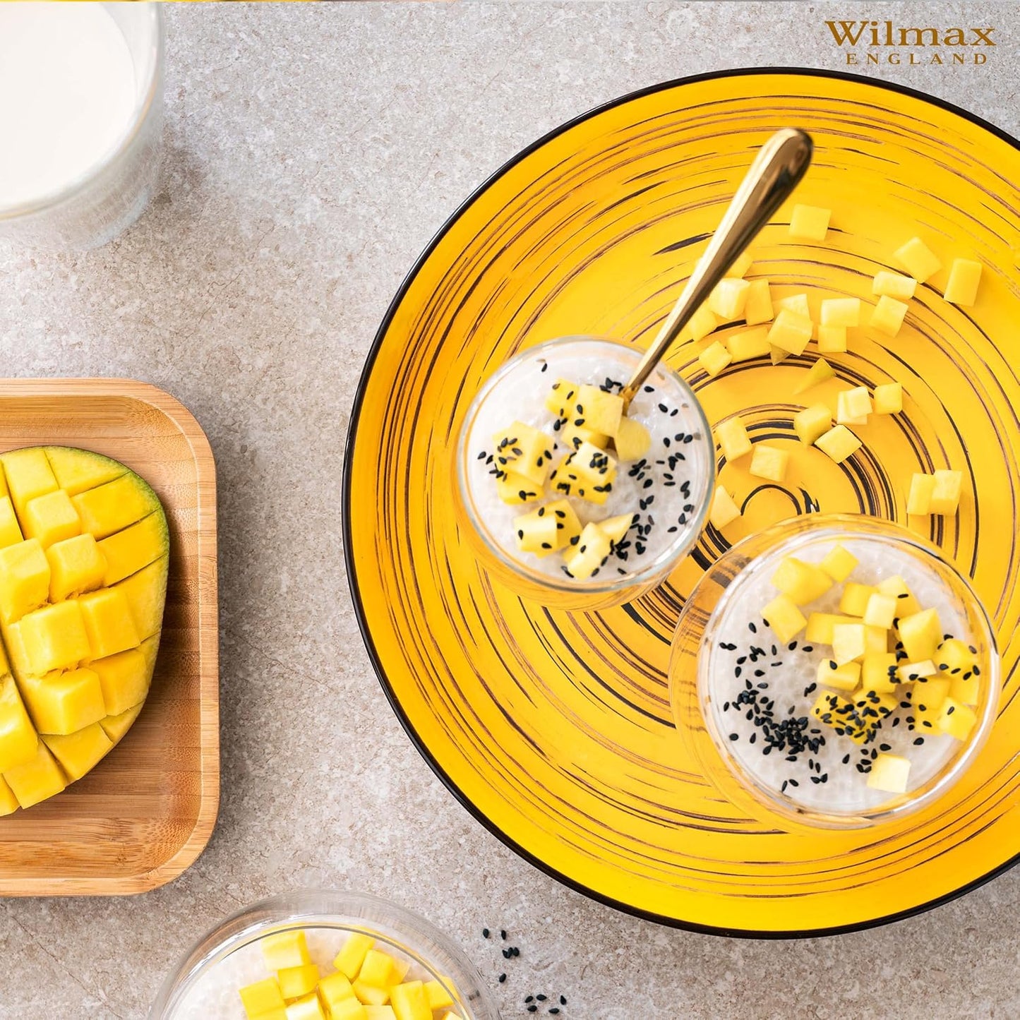 Wilmax SPIRAL Runder Teller 25 cm gelb kratzfest WL-669414/A