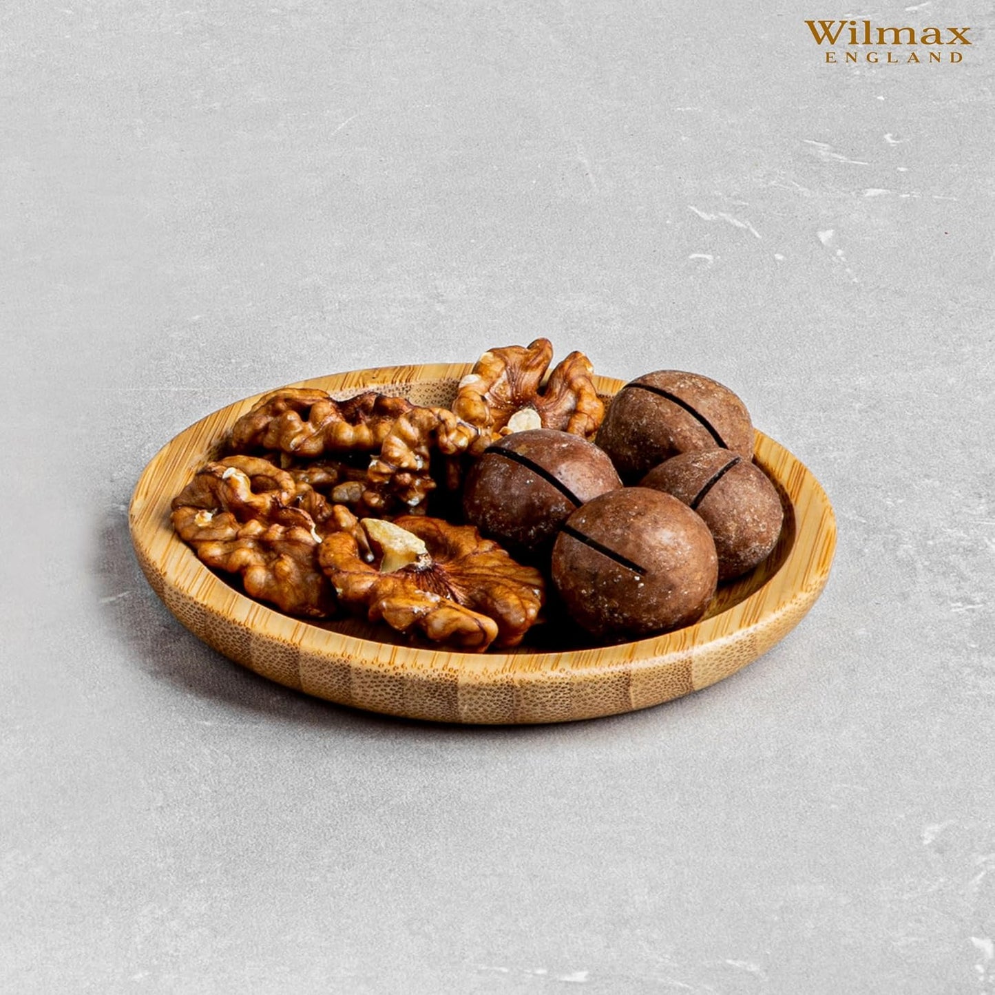 Wilmax Bambus Teller, 10 cm Durchmesser, aus natürlichem Bambus WL-771028/A