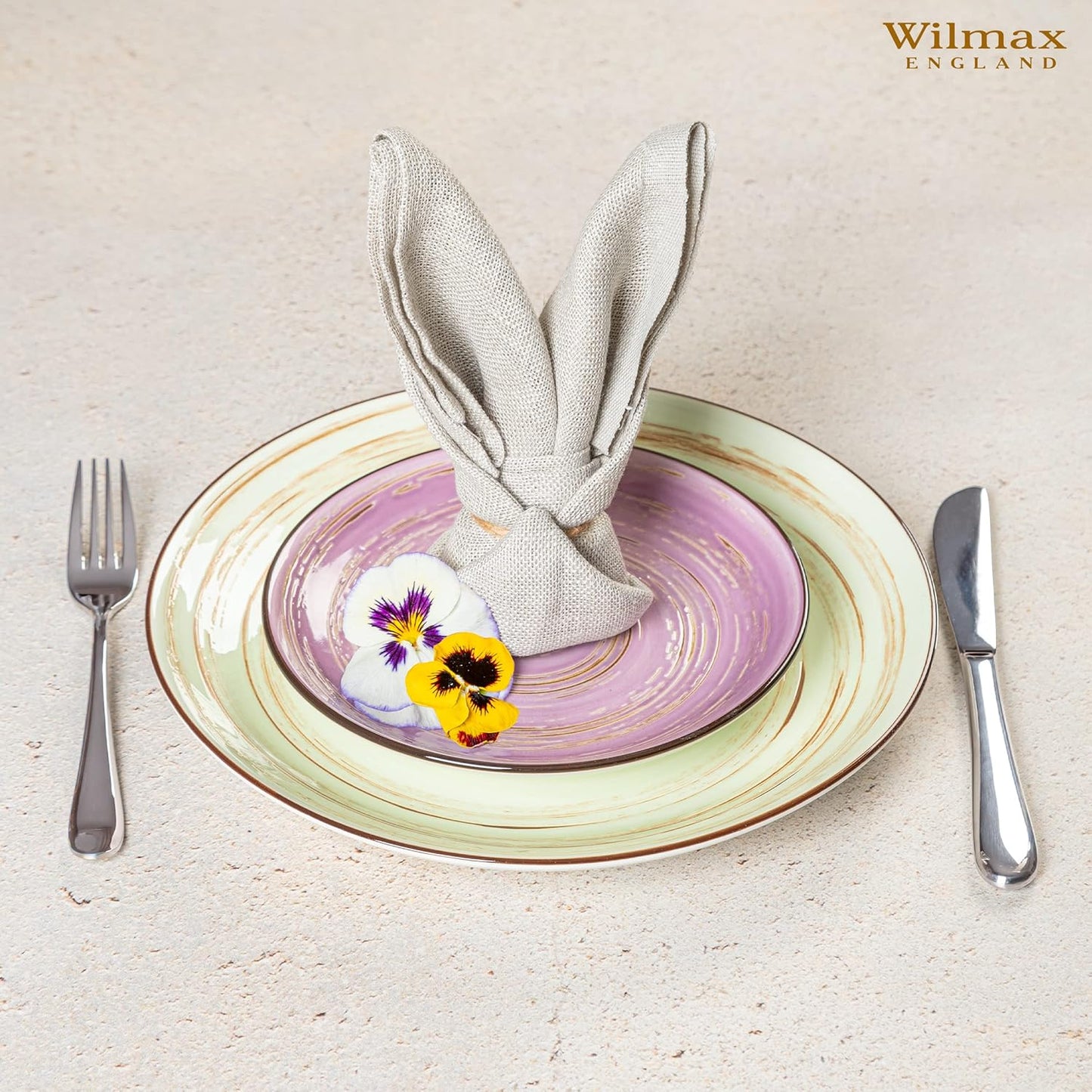 Wilmax England Porseleinen Borden 20 cm Pistache 6 stuks